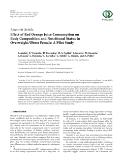 Effect of Red Orange Juice Consumption on Body Composition and