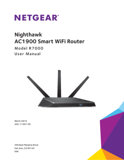 NETGEAR Nighthawk AC1900 Smart WiFi Router Model R7000