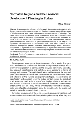 Normative Regions and the Provincial Development