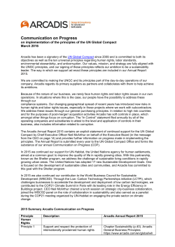 Communication on Progress