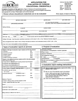 Foreign Transcripts Evaluation Service Request