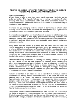 Reviving Indonesian History On The Development Of Indonesia`s