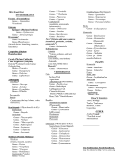 2014 Fossil List