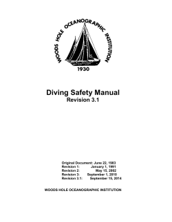 Diving Safety Manual - Woods Hole Oceanographic Institution