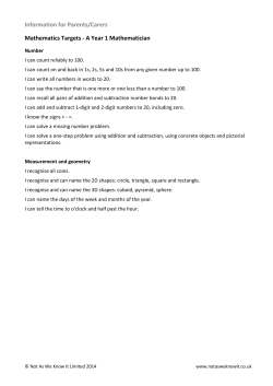 Mathematics - Sir Robert Geffery`s School