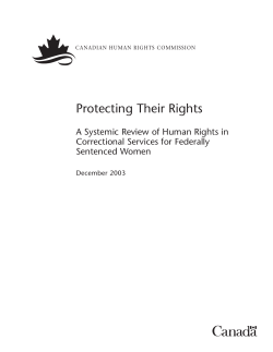 Protecting Their Rights - Commission canadienne des droits de la