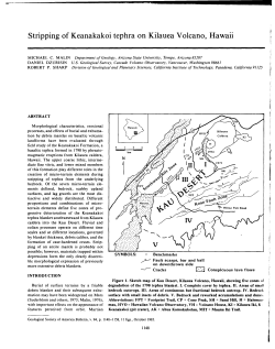 Stripping of Keanakakoi tephra on Kilauea Volcano, Hawaii