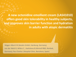 A new octenidine formulation (LAS41010 cream) improves skin
