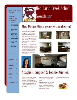 the newsletter - Red Earth Creek School