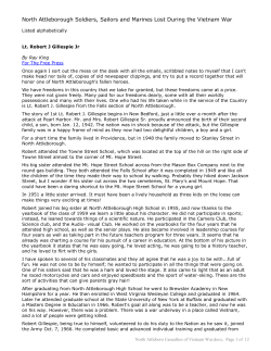 North Attleborough Soldiers, Sailors and Marines Lost During the