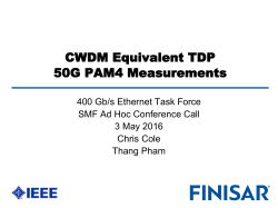 CWDM Equivalent TDP 50G PAM4 Measurements