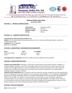 Material Safety Data Sheet