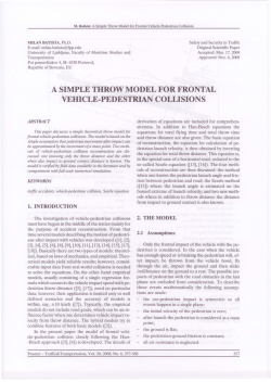 a simple throw model for frontal vehicle