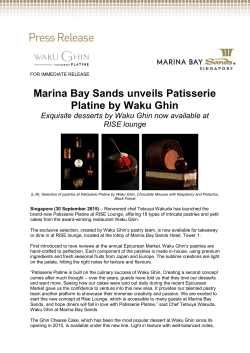 Marina Bay Sands unveils Patisserie Platine by Waku Ghin