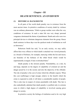 DEATH SENTENCE: AN OVERVIEW
