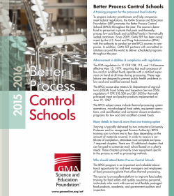 Better Process Control School (BPCS)
