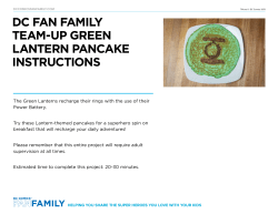 dc fan family team-up green lantern pancake instructions