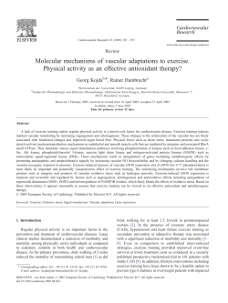 Molecular mechanisms of vascular adaptations to exercise. Physical
