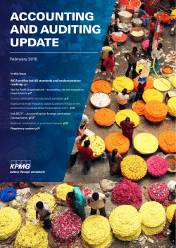 Accounting and Auditing Update- February 2015