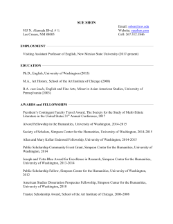 Curriculum Vitae - College of Literature, Science, and the Arts