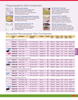 Polypropylene Deli Containers Reusable Rectangular Deli Containers