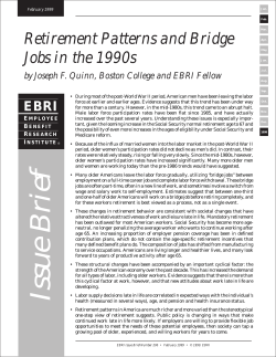 Issue Brief - Employee Benefit Research Institute