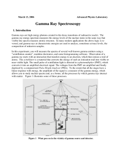 Gamma Ray Spectroscopy