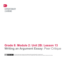 Grade 8 Module 2B, Unit 2, Lesson 13