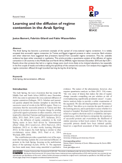 Learning and the diffusion of regime contention in