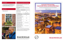 Savannah`s Rich Heritage, Remarkable History and Memorable Music