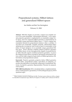 Propositional systems, Hilbert lattices and generalized Hilbert spaces