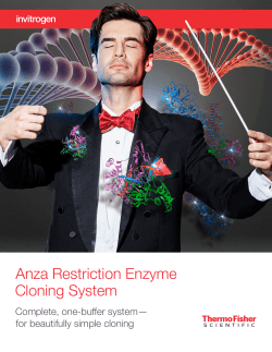 Anza Restriction Enzyme Cloning System