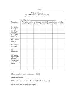 7th Grade Orchestra Week 1 Assignments