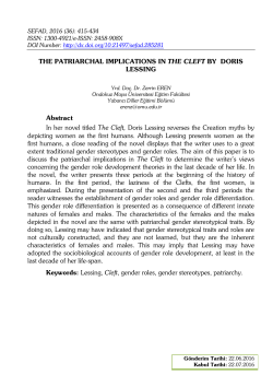 THE PATRIARCHAL IMPLICATIONS IN THE CLEFT BY DORIS