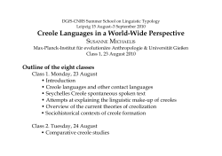 Class 1 - Max Planck Institute for Evolutionary Anthropology, Leipzig