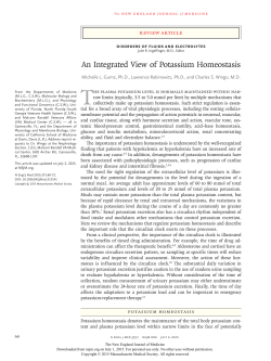 An Integrated View of Potassium Homeostasis