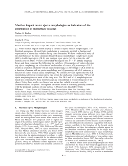 Martian impact crater ejecta morphologies as indicators of the