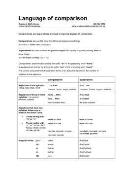 Language of comparison - University of Canterbury