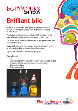 Brilliant bile - Glasgow Science Centre