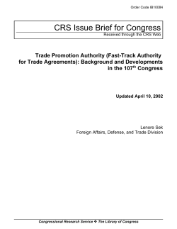 Trade Promotion Authority (Fast