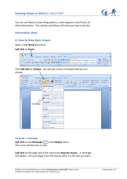 Drawing shapes in Word for Word 2007