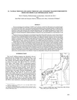 13. Nankai Trough and Japan Trench Late Cenozoic