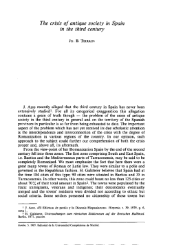 The crisis of antique society iii Spain in ihe third century