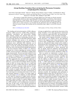 Abrupt Buckling Transition Observed during the Plectoneme