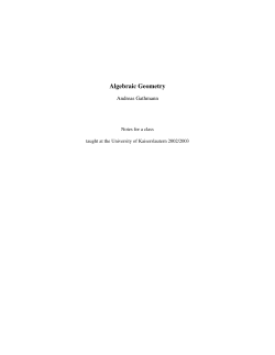 Algebraic Geometry