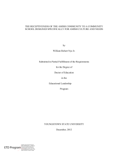 Discourse analysis of Amish parents willingness to foster