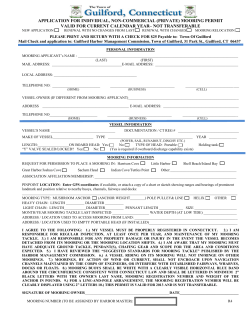mooring form. - Town of Guilford