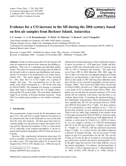 Evidence for a CO increase in the SH during the 20th century based