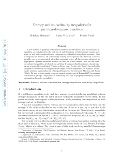 Entropy and set cardinality inequalities for