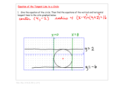 equation of tangents to a circle